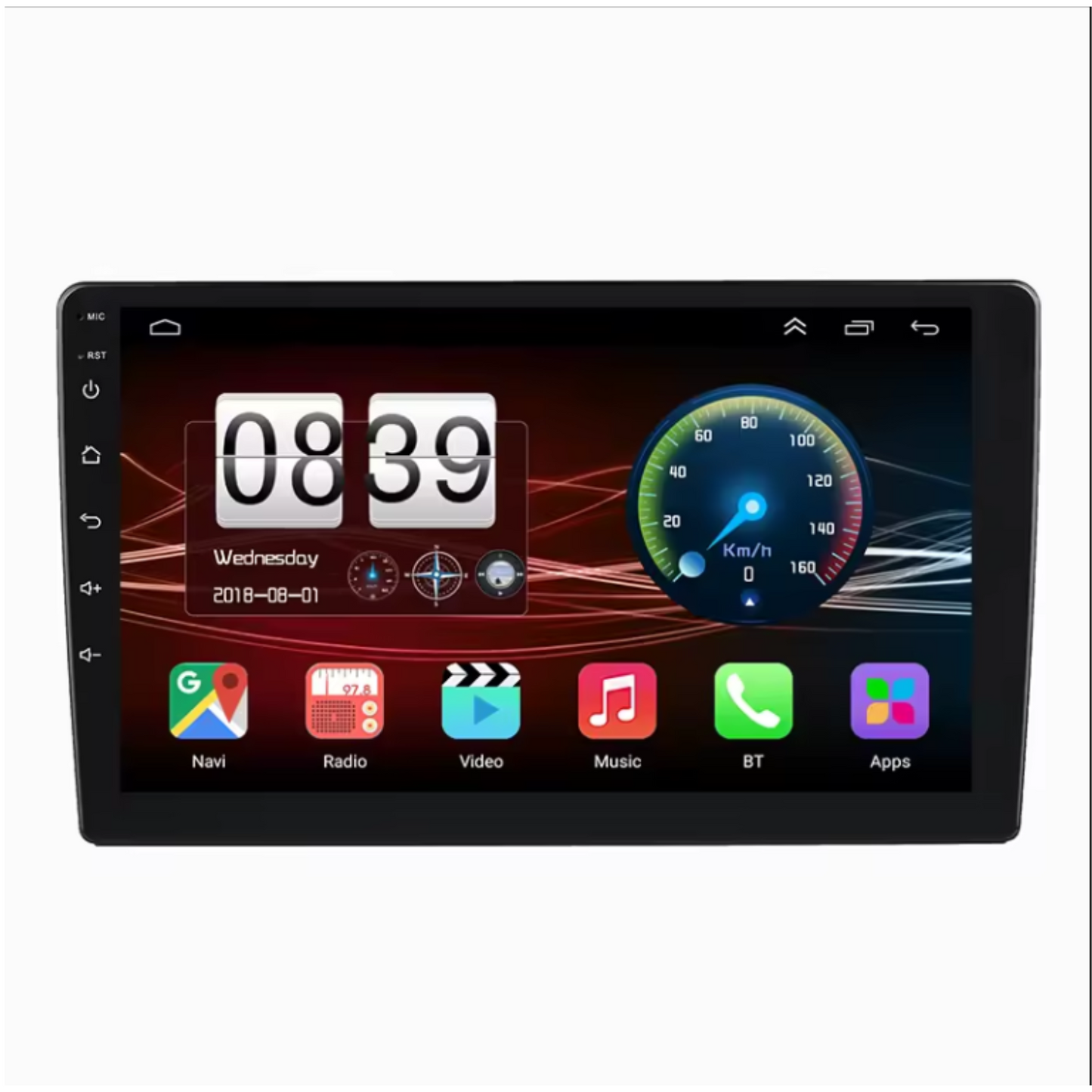 JAMABRI 9 Inch Android 13 Car Stereo Touch Screen Double Din Car Radio with Carplay & Android Auto, WiFi Bluetooth GPS Navigation FM Radio Support Mirror Link for Android/iOS Phone, with 12 Led Lights HD Rear View Camera