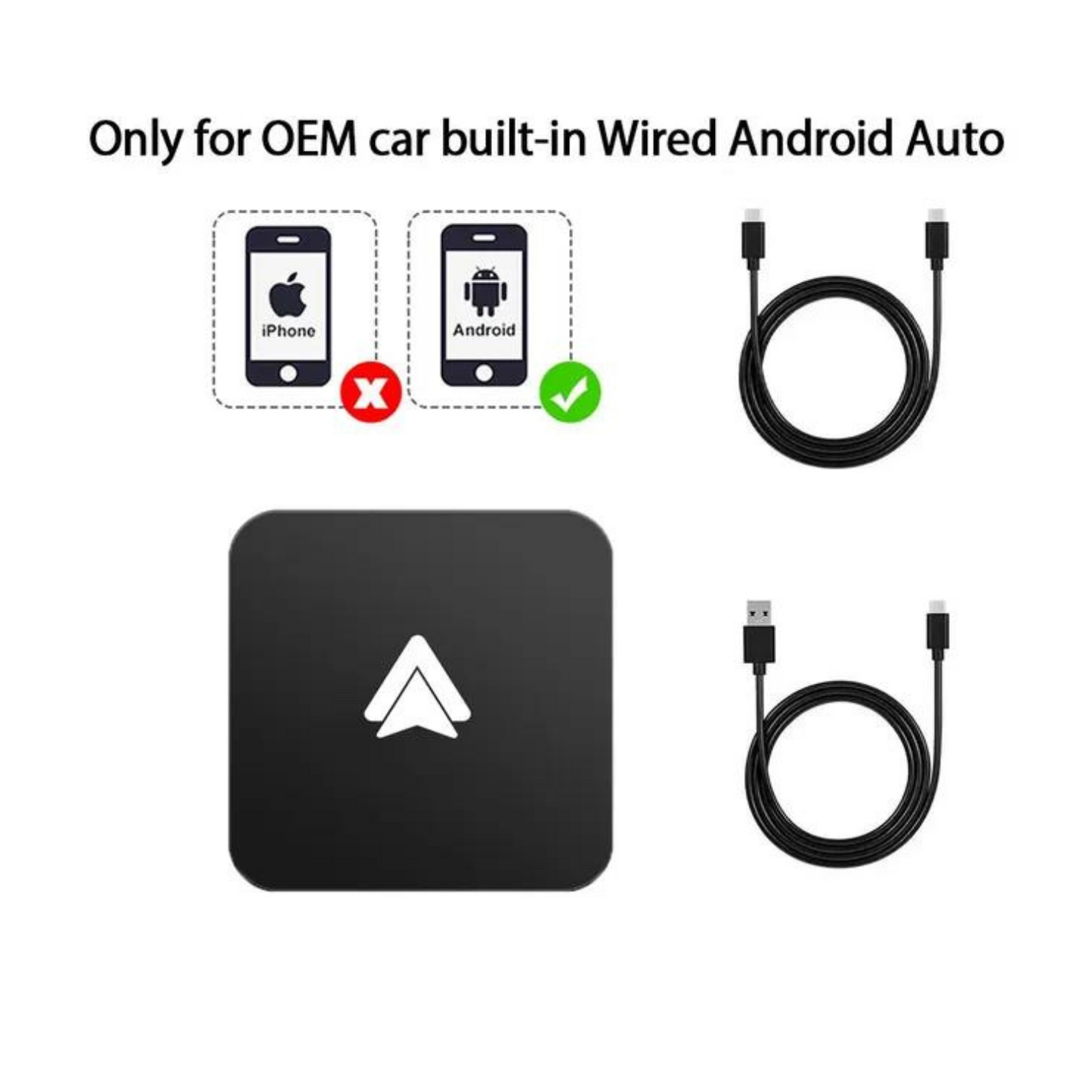 Mini Carplay and Auto Box Dongle Wired To Wireless for Vehicles