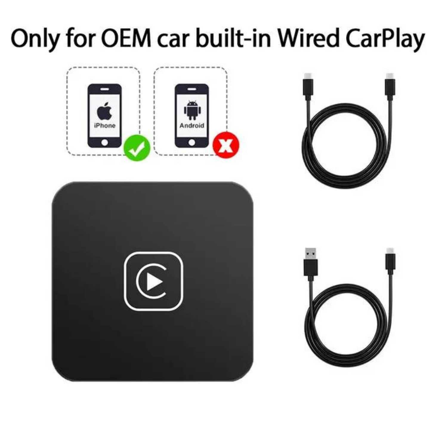 Mini Carplay and Auto Box Dongle Wired To Wireless for Vehicles